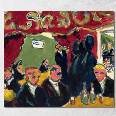 Tavern 1909 Ernst Ludwig Kirchner elk40 canvas print 