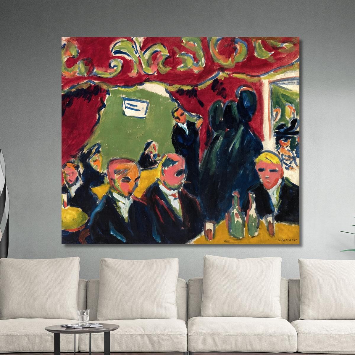 Tavern 1909 Ernst Ludwig Kirchner elk40 canvas print 