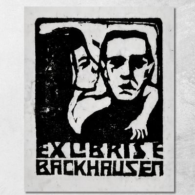 Ex Libris E Backhausen Iii Ernst Ludwig Kirchner elk45 canvas print 