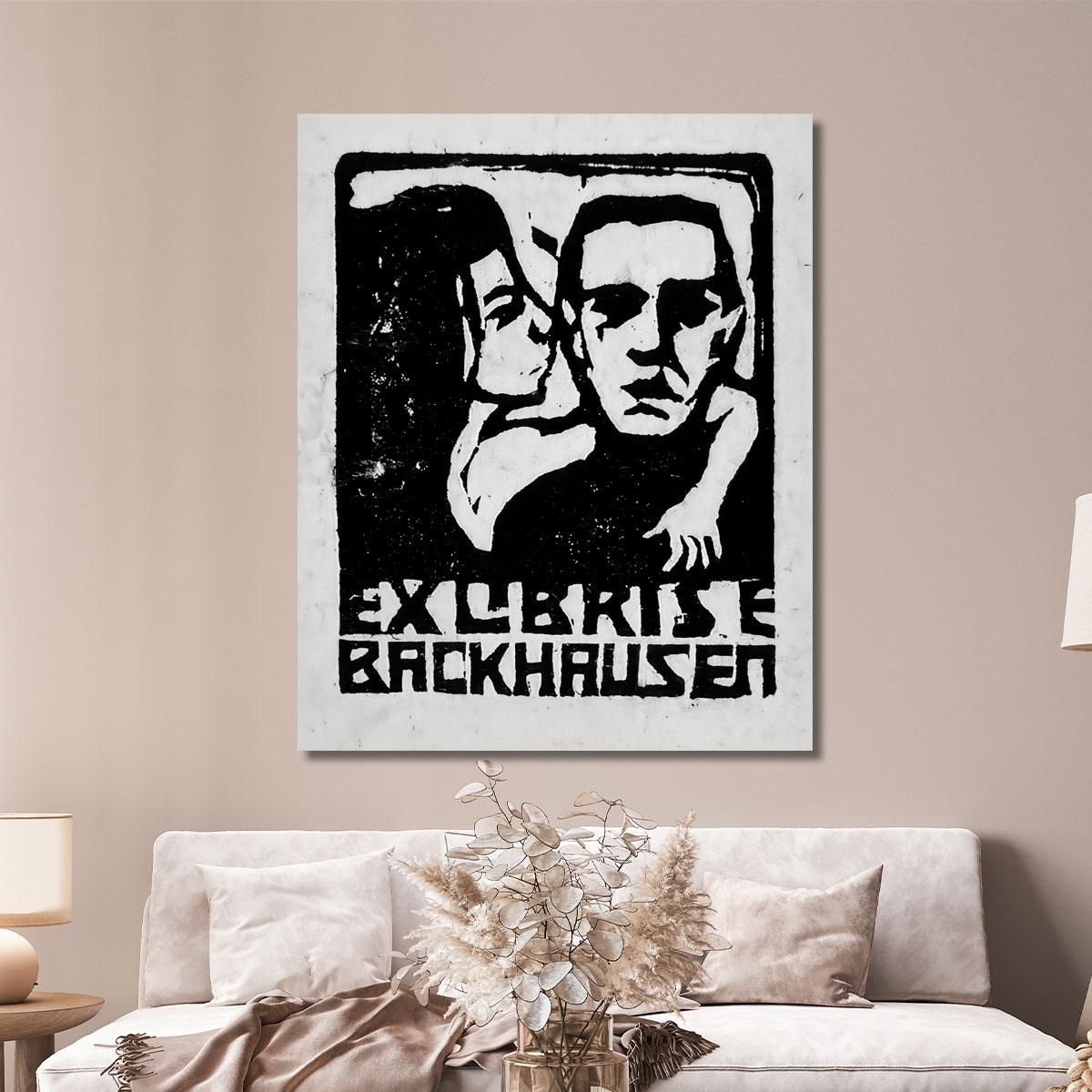 Ex Libris E Backhausen Iii Ernst Ludwig Kirchner elk45 canvas print 
