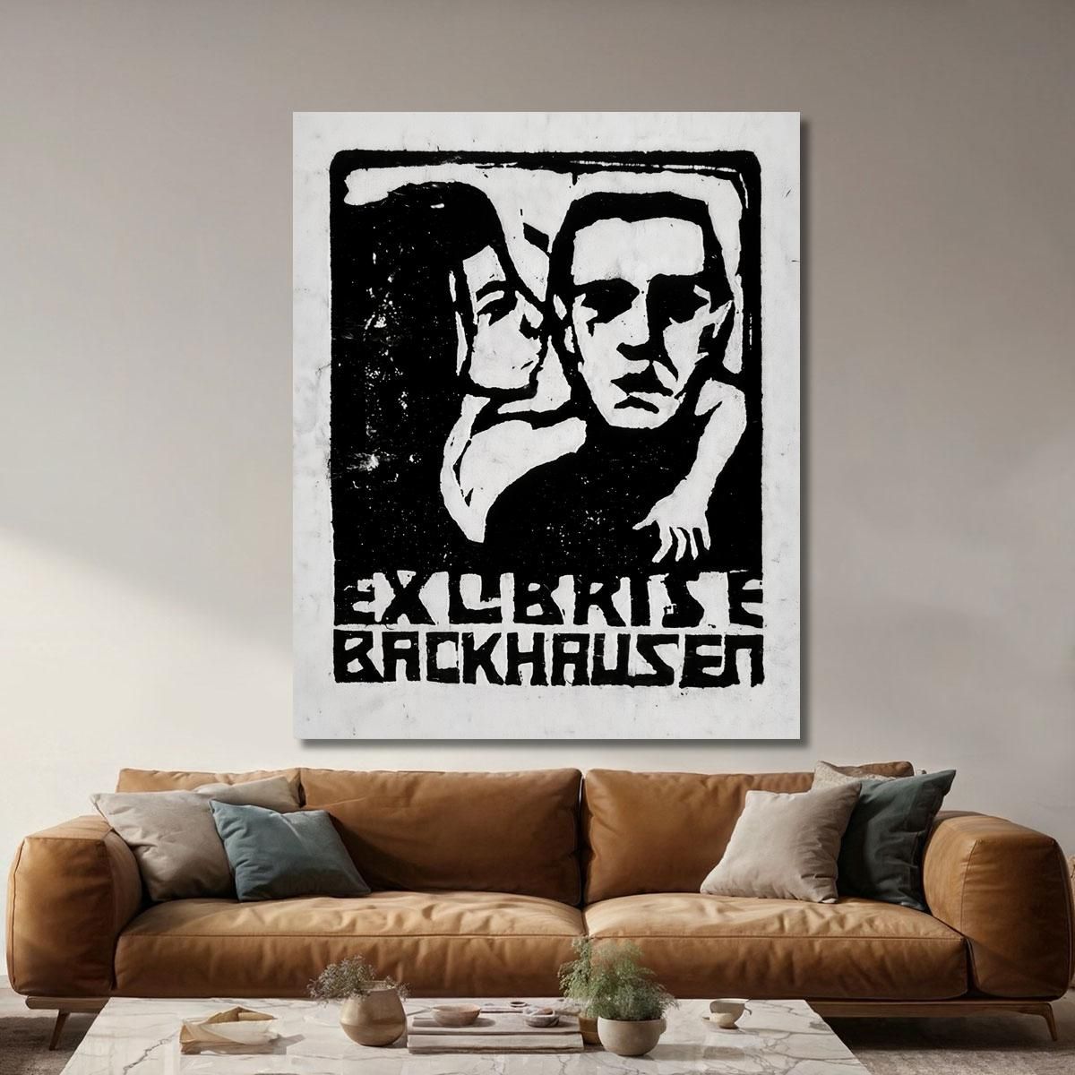Ex Libris E Backhausen Iii Ernst Ludwig Kirchner elk45 canvas print 