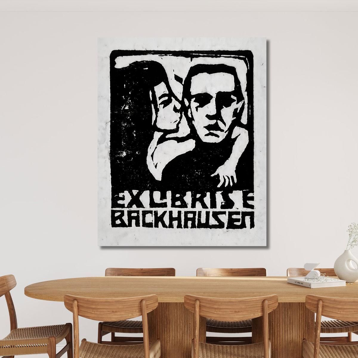 Ex Libris E Backhausen Iii Ernst Ludwig Kirchner elk45 canvas print 