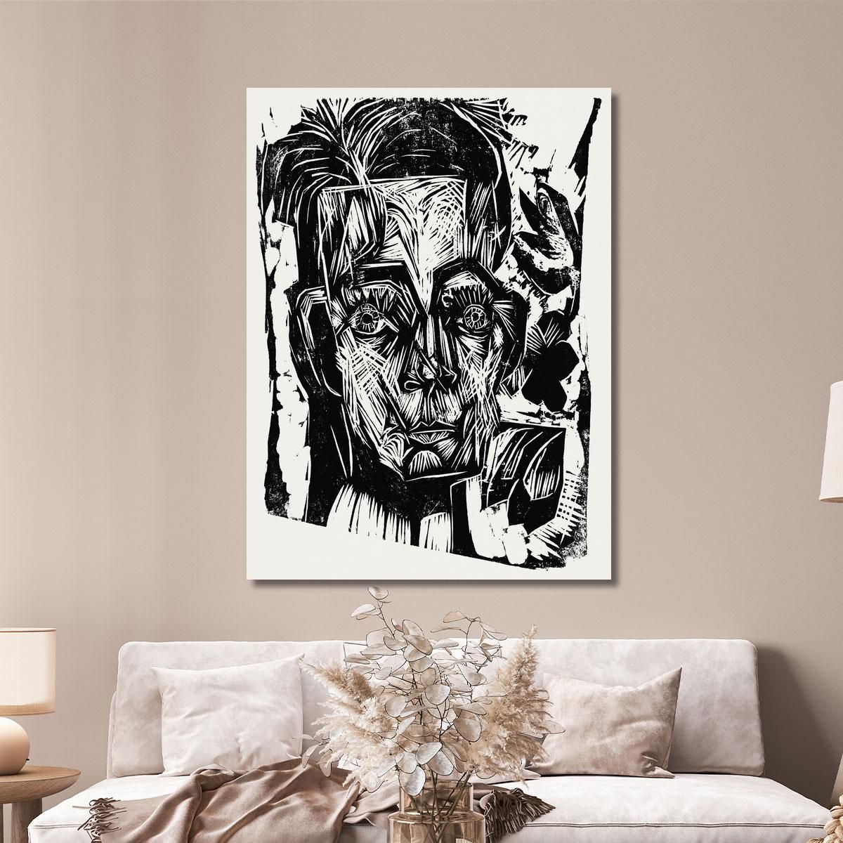 Head Of Dr Robert Binswanger Ernst Ludwig Kirchner elk63 canvas print 