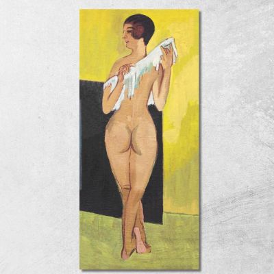 Naked Woman Posing Sensually Vintage Erotic Art Ernst Ludwig Kirchner elk82 canvas print 