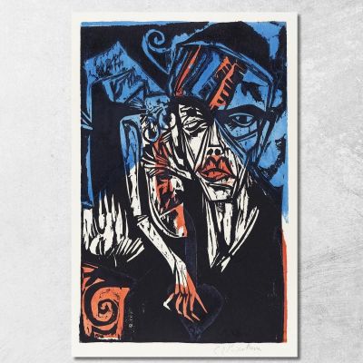 Peter Schlemihl S Wondrous Story Battles The Agonies Of Love 1915 Ernst Ludwig Kirchner elk94 canvas print 