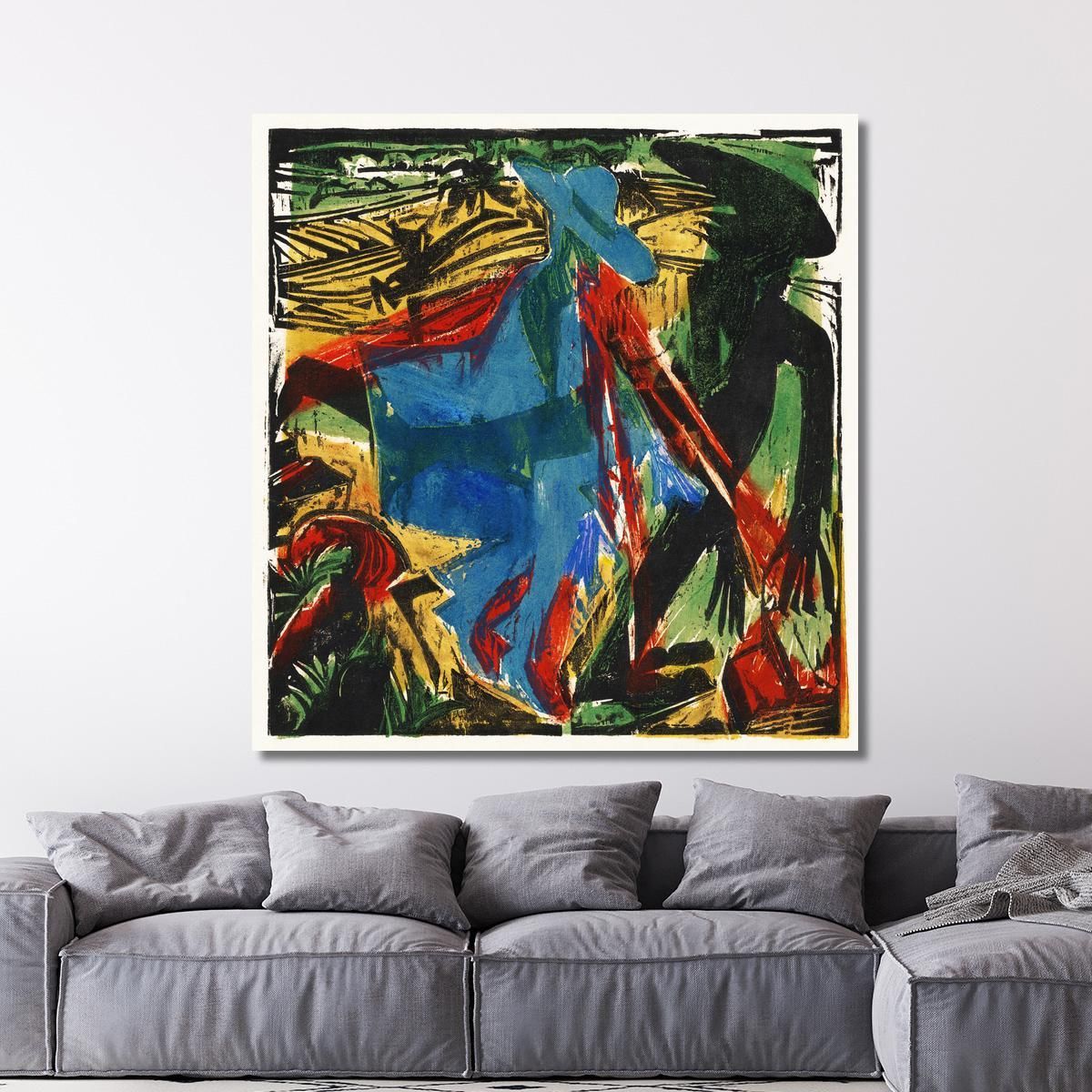 Peter Schlemihl S Wondrous Story Schlemihl S Encounter With His Shadow 1915 Ernst Ludwig Kirchner elk97 canvas print 