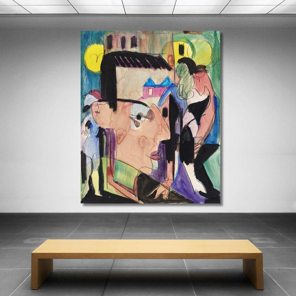 Self Portrait 1928 Ernst Ludwig Kirchner elk118 canvas print 