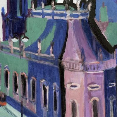 View Of Dresden Castle Square 1926 Ernst Ludwig Kirchner elk156 canvas print