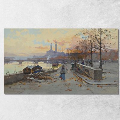 At The Quay Eugène Galien-Laloue egl5 canvas print 