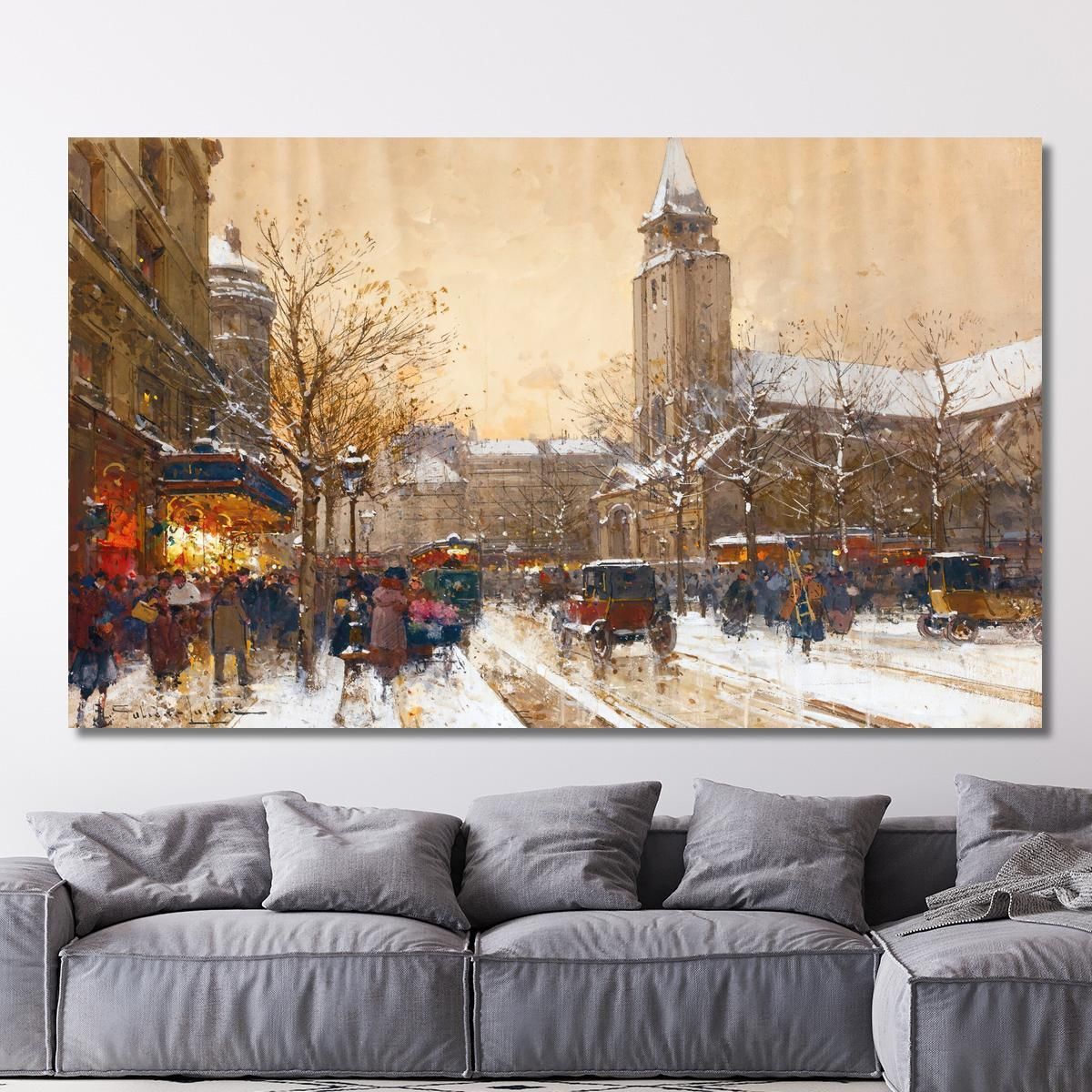 Boulevard Saint-Germain Paris Eugène Galien-Laloue egl8 canvas print 