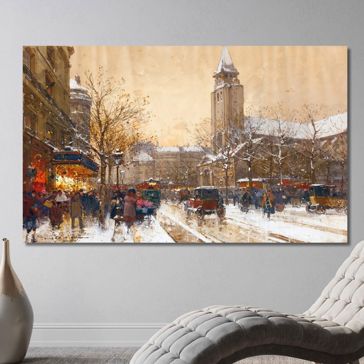 Boulevard Saint-Germain Paris Eugène Galien-Laloue egl8 canvas print 