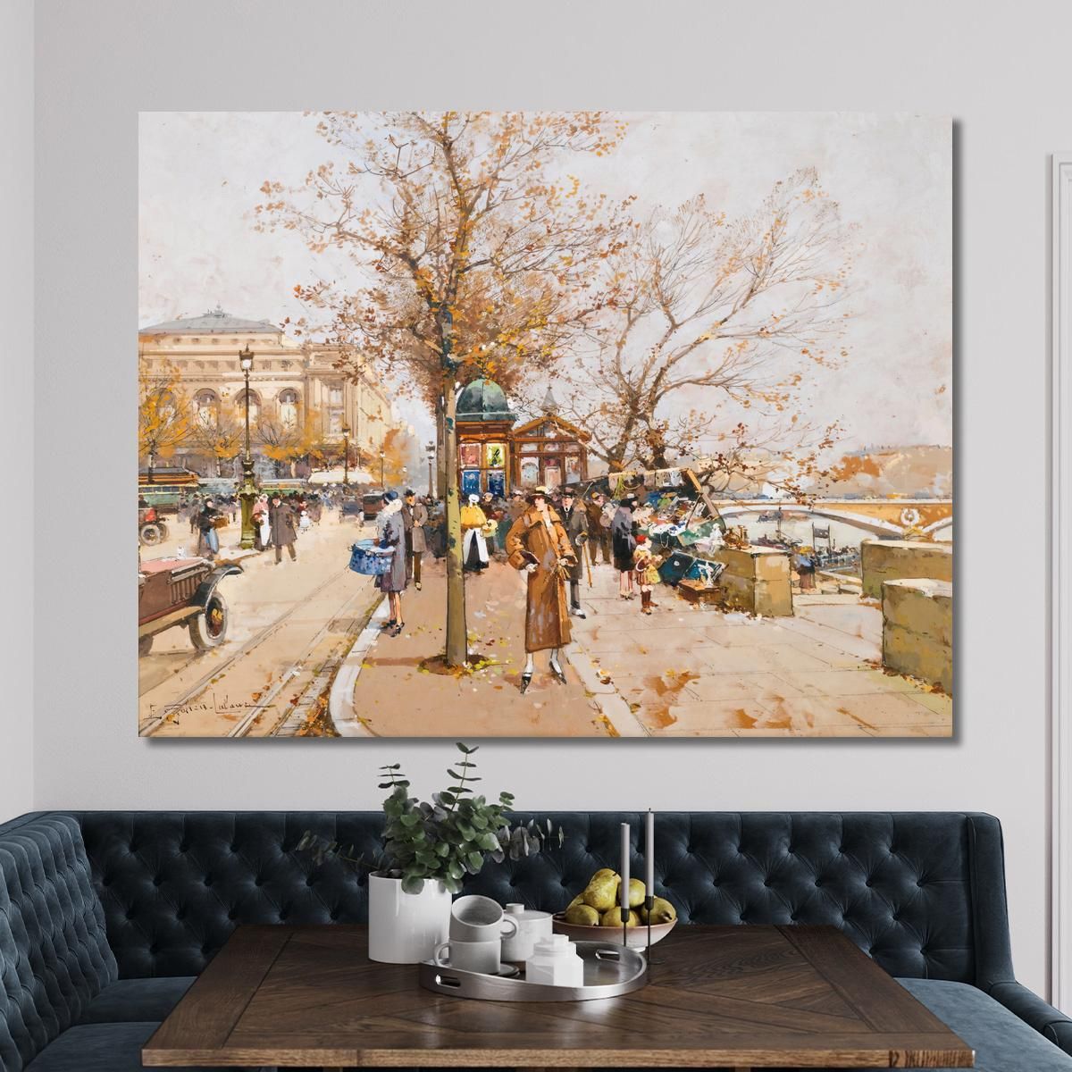 The Place Du Châtelet In Paris Eugène Galien-Laloue egl18 canvas print 