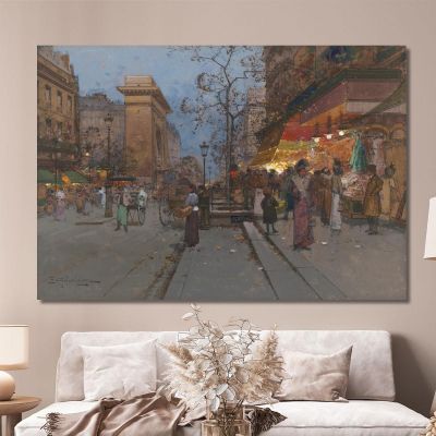The St Denis Gate 2 Eugène Galien-Laloue egl20 canvas print 