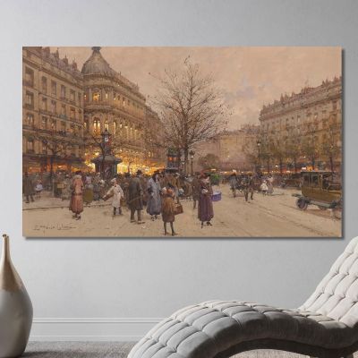 The Boulevard Towards The Bridge Eugène Galien-Laloue egl25 canvas print 