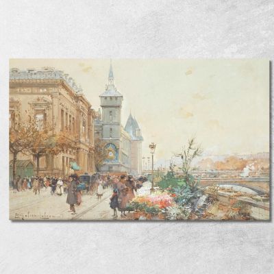 The Flower Market 2 Eugène Galien-Laloue egl27 canvas print 