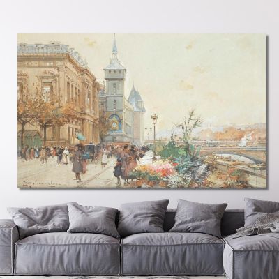The Flower Market 2 Eugène Galien-Laloue egl27 canvas print 