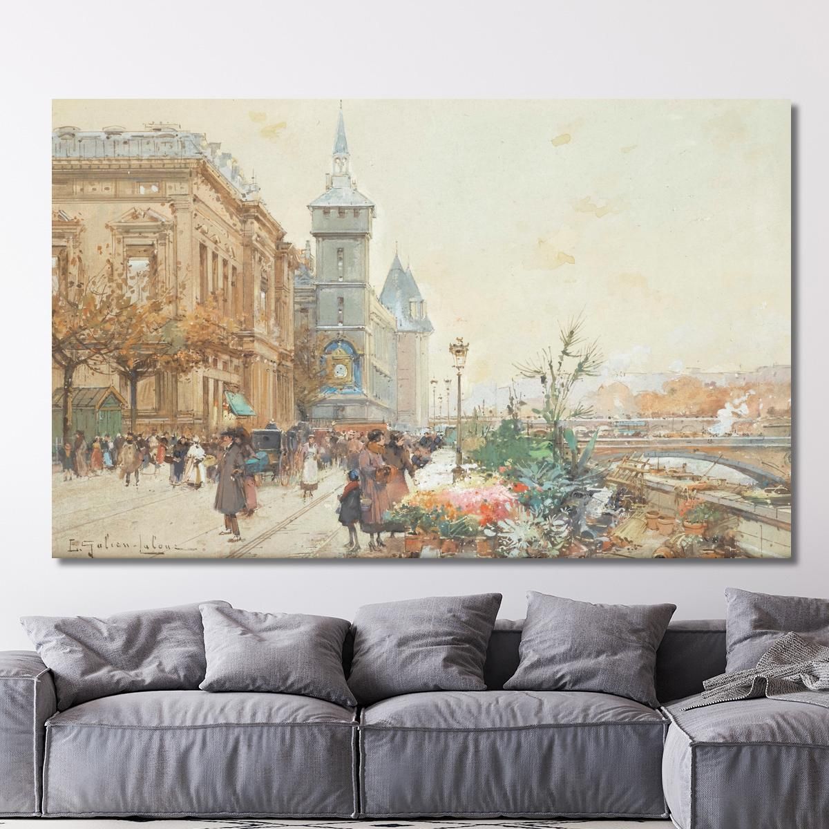 The Flower Market 2 Eugène Galien-Laloue egl27 canvas print 