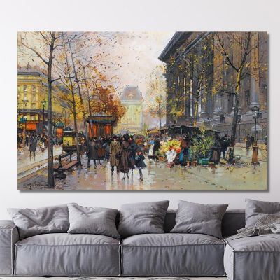 The Flower Market La Madeleine Eugène Galien-Laloue egl29 canvas print The Flower Market La Madeleine Eugène Galien-Laloue egl29 canvas print
