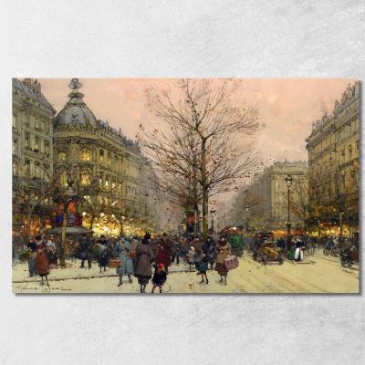The Grands Boulevards Paris Eugène Galien-Laloue egl36 canvas print 