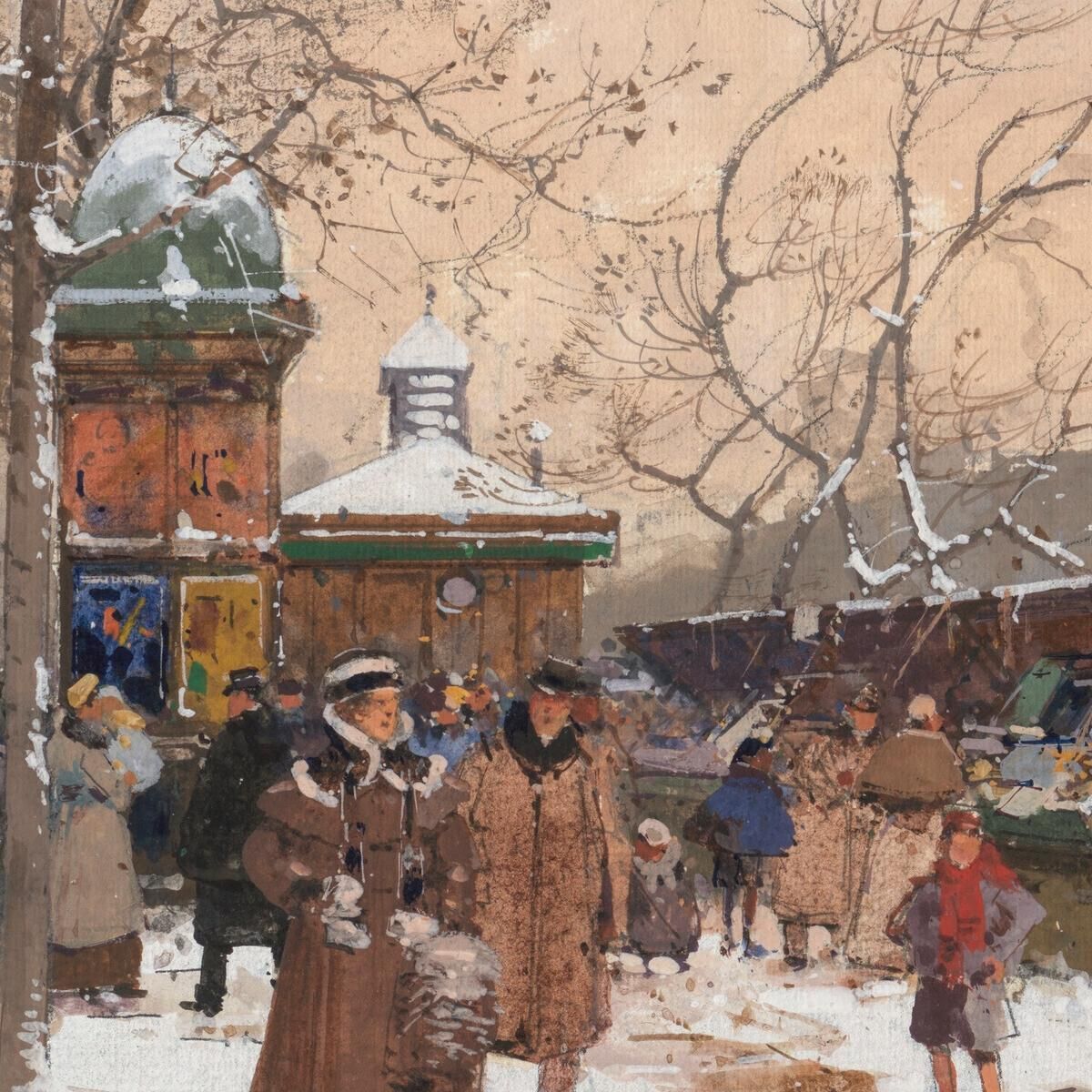 Tannery Quay Under Snow Eugène Galien-Laloue egl63 canvas print