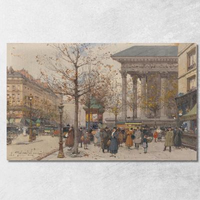 Animated View Of The Madeleine Eugène Galien-Laloue egl76 canvas print 