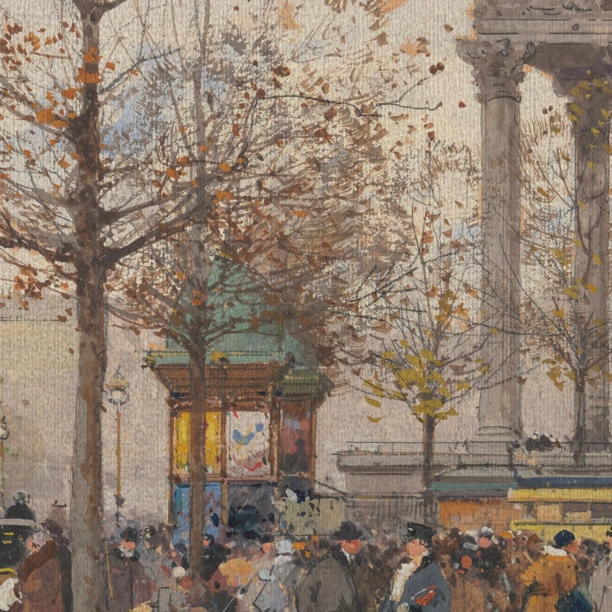 Animated View Of The Madeleine Eugène Galien-Laloue egl76 canvas print