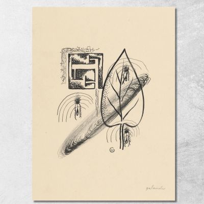 Letters From The Series Poems In Drawings Mikuláš Galanda mgl55 canvas print 