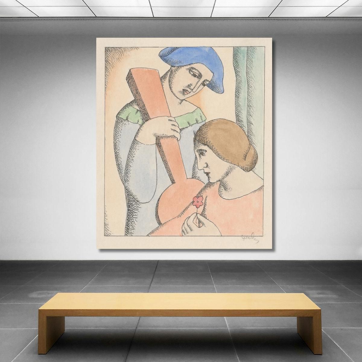 Lovers Harlequin And Columbine Mikuláš Galanda mgl60 canvas print 