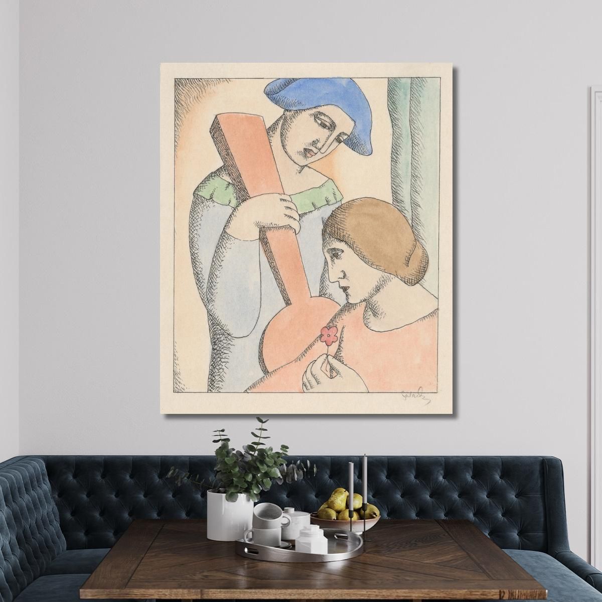 Lovers Harlequin And Columbine Mikuláš Galanda mgl60 canvas print 