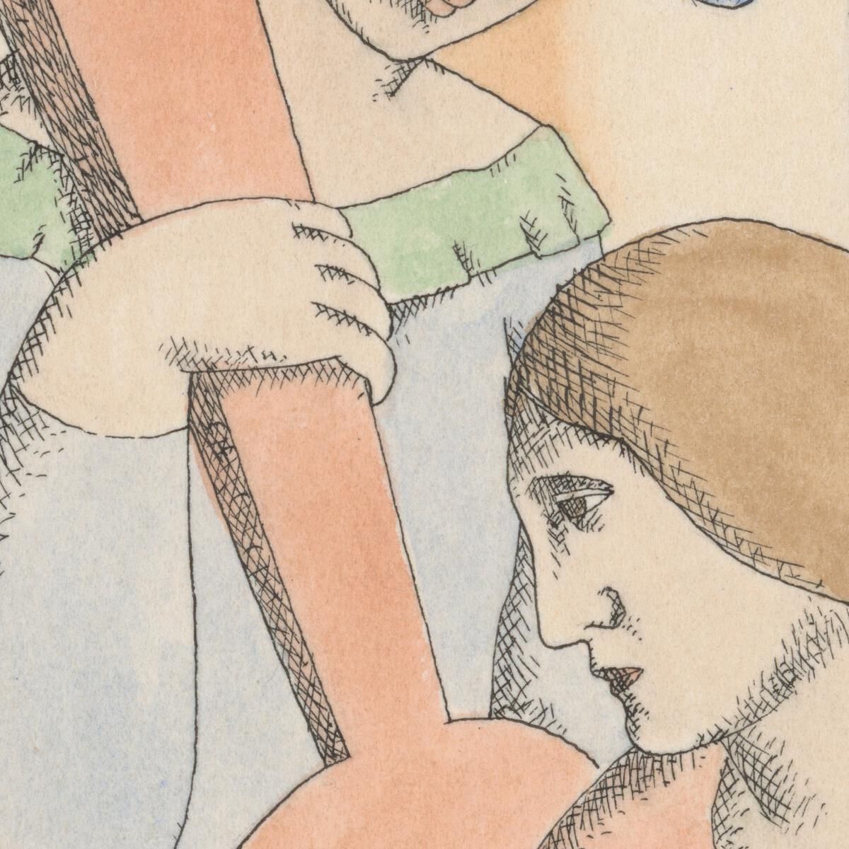 Lovers Harlequin And Columbine Mikuláš Galanda mgl60 canvas print