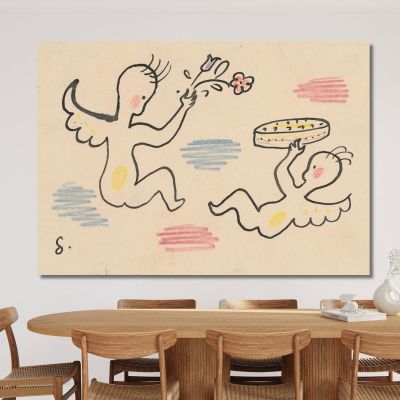Two Angels Mikuláš Galanda mgl125 canvas print 