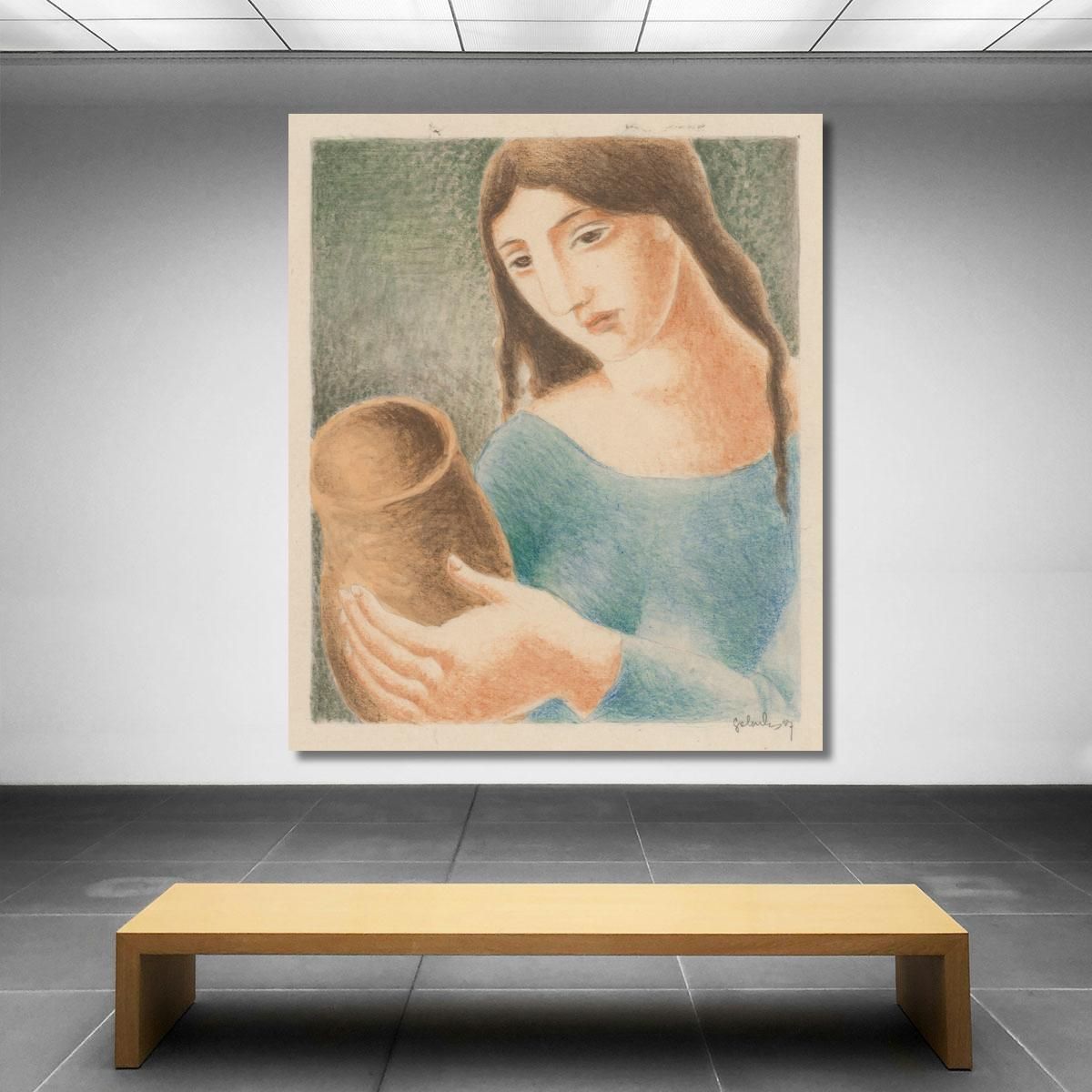 Woman With A Vase 2 Mikuláš Galanda mgl140 canvas print 