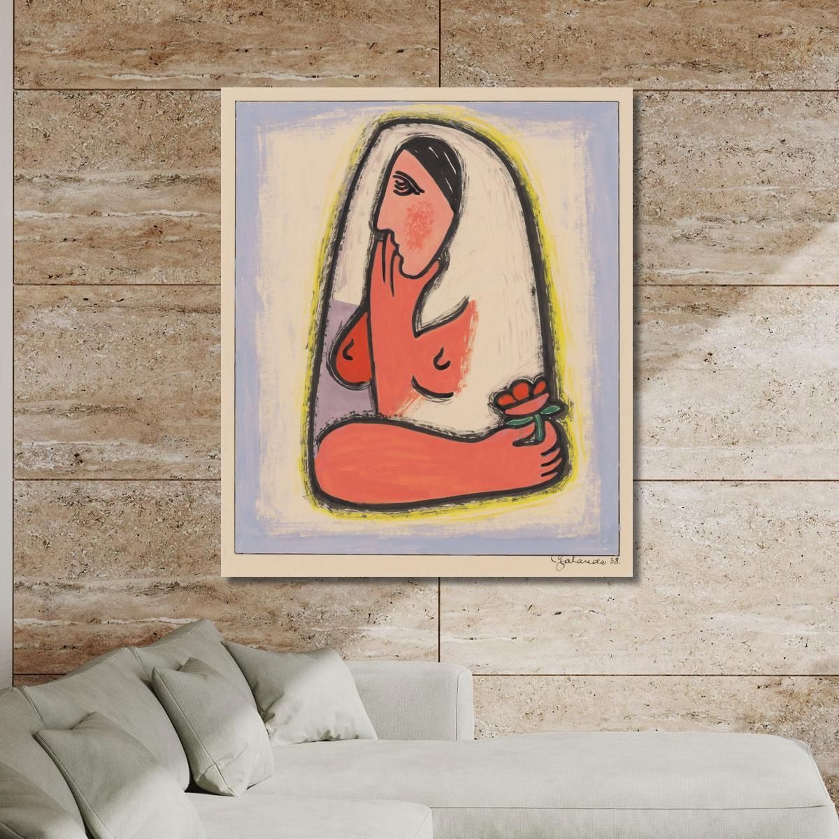 Woman With Flower Mikuláš Galanda mgl143 canvas print 