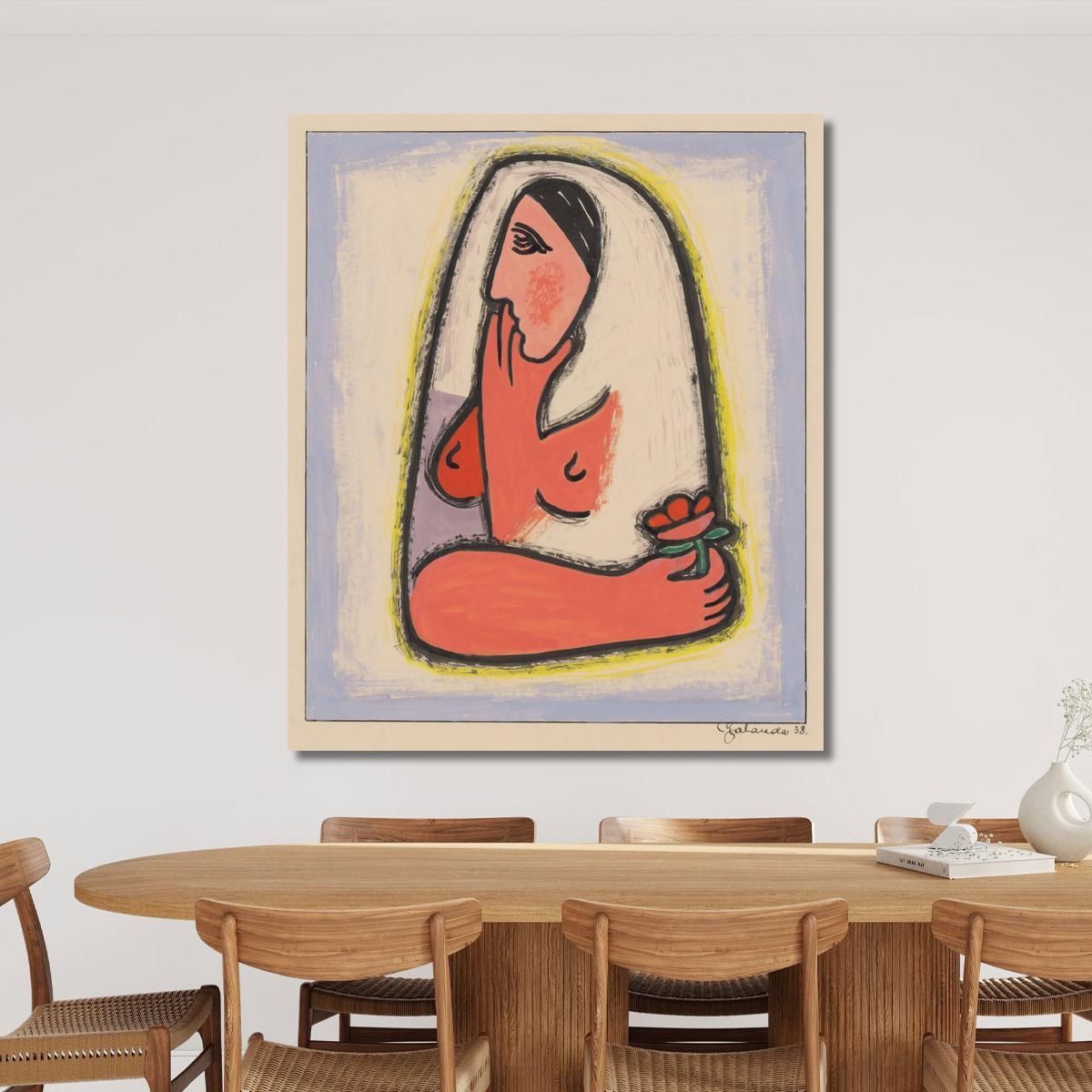 Woman With Flower Mikuláš Galanda mgl143 canvas print 