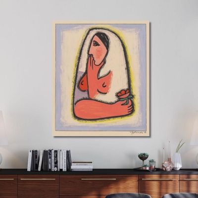 Woman With Flower Mikuláš Galanda mgl143 canvas print 