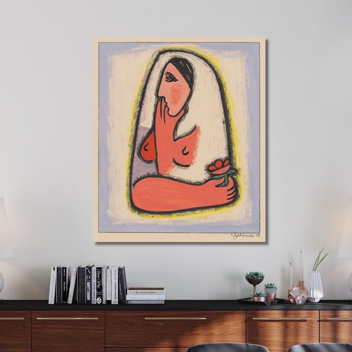 Woman With Flower Mikuláš Galanda mgl143 canvas print 