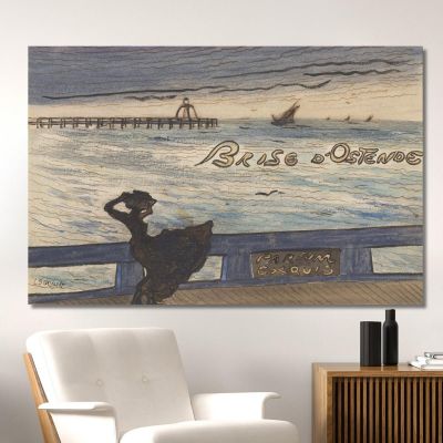 Ostend Breeze. Exquisite Perfume Léon Spilliaert lsp20 canvas print 