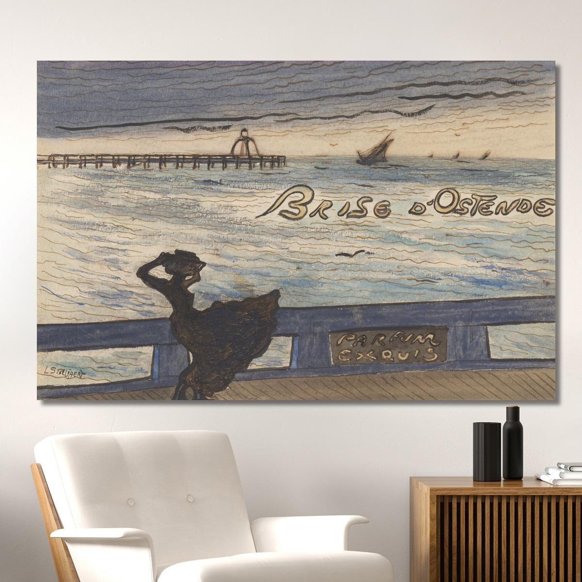 Ostend Breeze. Exquisite Perfume Léon Spilliaert lsp20 canvas print 