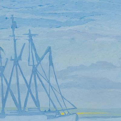 Trawler On The Sea Léon Spilliaert lsp23 canvas print