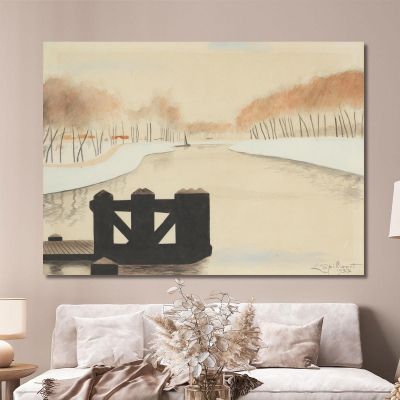 The Keignaert Creek In Zandvoorde Léon Spilliaert lsp29 canvas print 