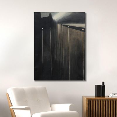 Ostend Sea Wall With Street Lights Léon Spilliaert lsp39 canvas print 