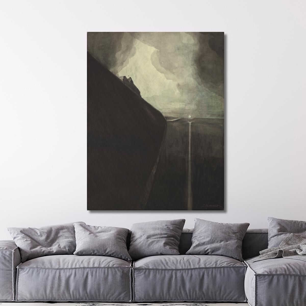 Seawall And Beach Royal Chalet And Ostend Galleries Léon Spilliaert lsp40 canvas print 