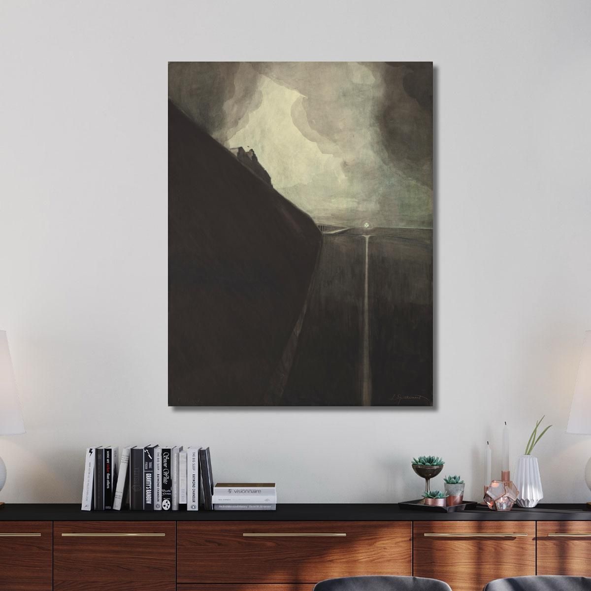 Seawall And Beach Royal Chalet And Ostend Galleries Léon Spilliaert lsp40 canvas print 