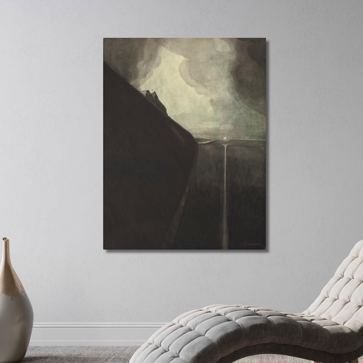 Seawall And Beach Royal Chalet And Ostend Galleries Léon Spilliaert lsp40 canvas print 