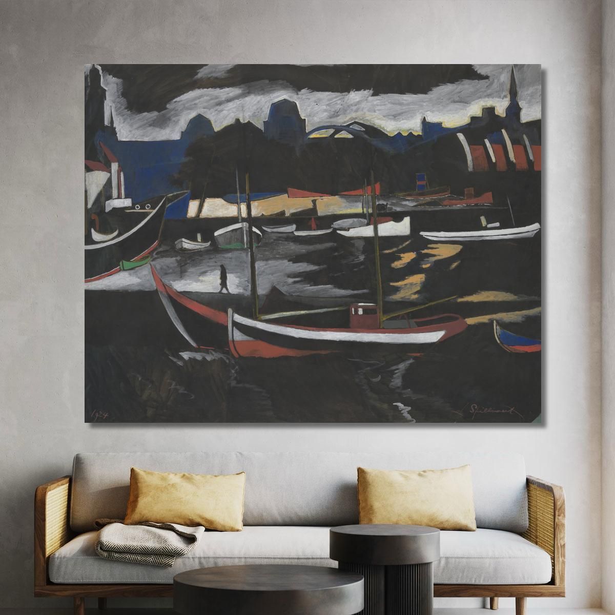 Trade Docks In Ostend Léon Spilliaert lsp51 canvas print 