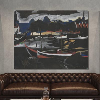 Trade Docks In Ostend Léon Spilliaert lsp51 canvas print 