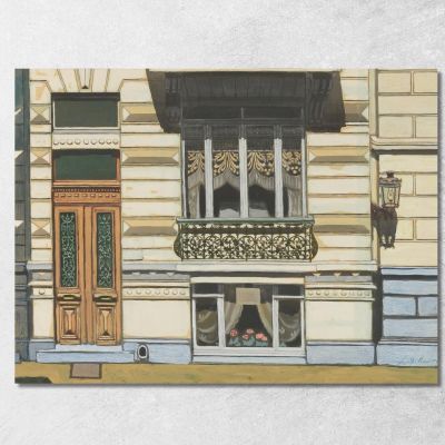 House In Peter Benoitstraat Ostend Léon Spilliaert lsp55 canvas print 