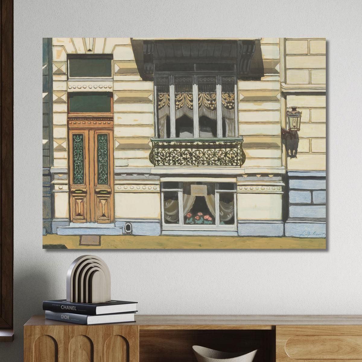 House In Peter Benoitstraat Ostend Léon Spilliaert lsp55 canvas print 