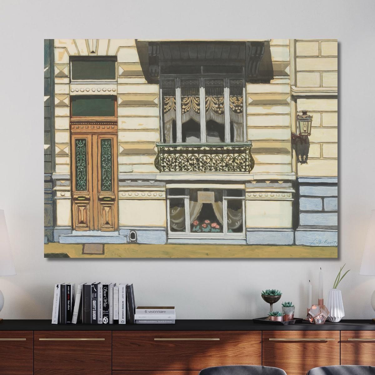 House In Peter Benoitstraat Ostend Léon Spilliaert lsp55 canvas print 