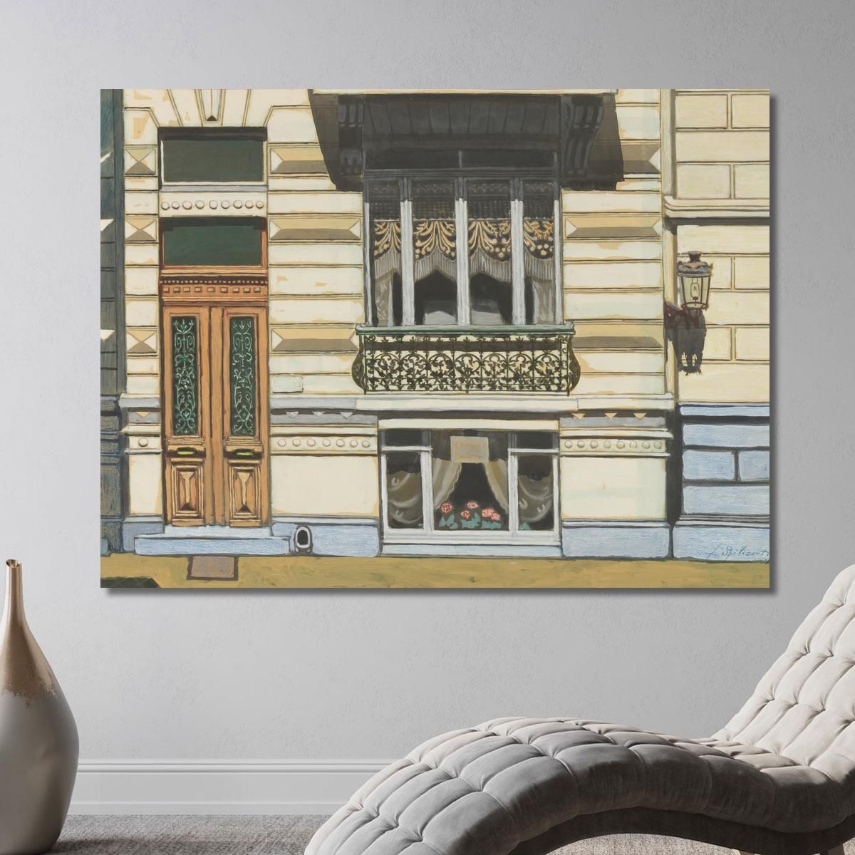 House In Peter Benoitstraat Ostend Léon Spilliaert lsp55 canvas print 